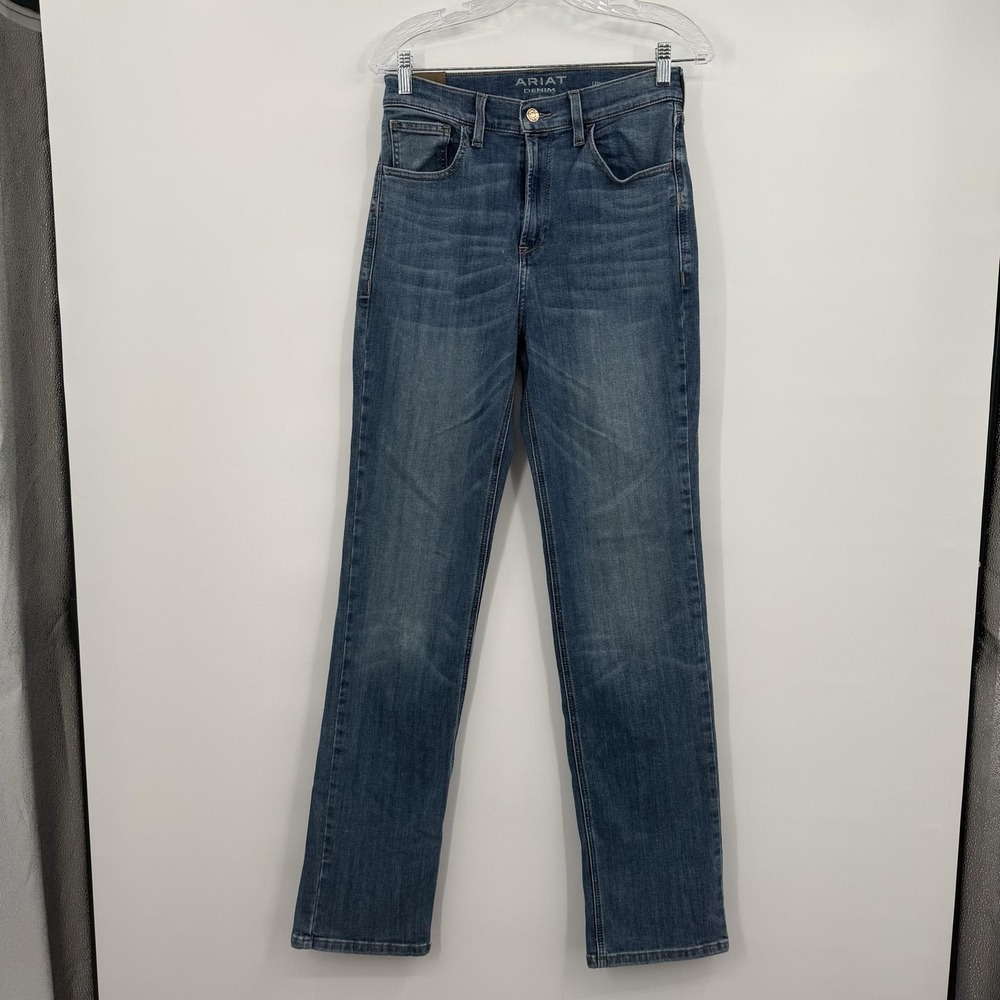 Ariat Jeans Womens 28‎ Long Blue Straight Stretch Denim Ultra Lucy Relaxed